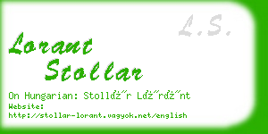 lorant stollar business card